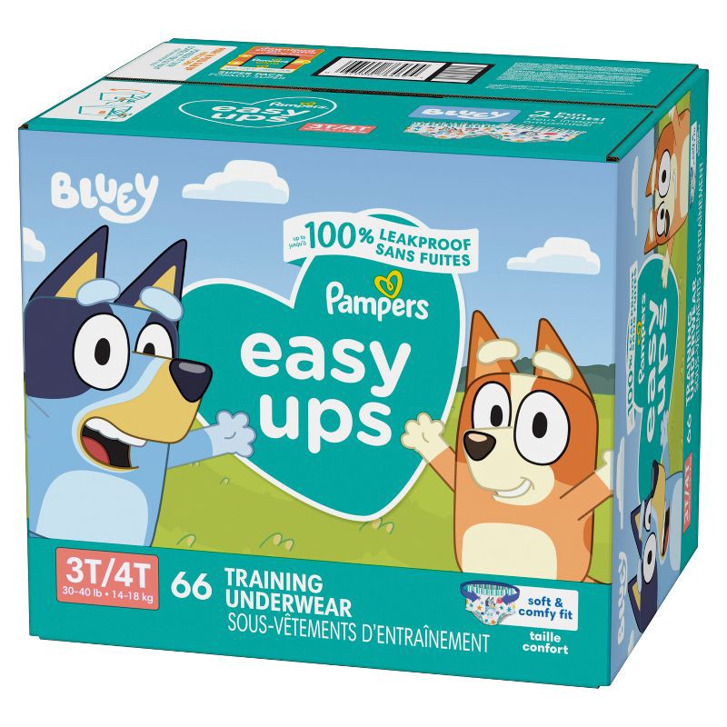 slide 14 of 15, Pampers Easy Ups Boys' Bluey Training Underwear - Size 3T-4T - 66ct, 66 ct