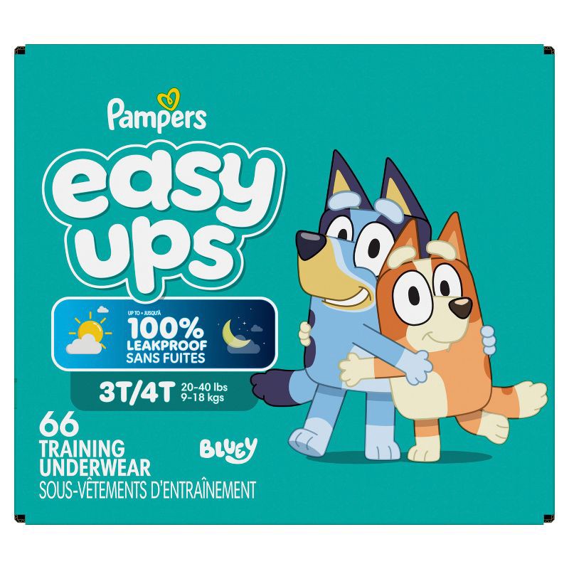 slide 14 of 16, Pampers Easy Ups Boys' Bluey Training Underwear - Size 3T-4T - 66ct, 66 ct
