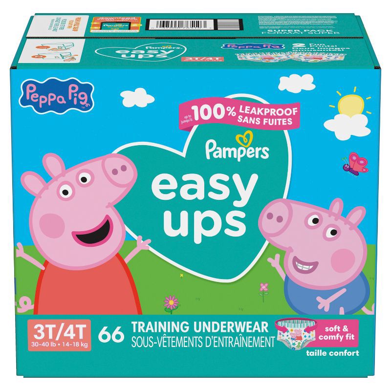 slide 12 of 14, Pampers Easy Ups Girls' Disposable Training Underwear - 3T-4T - 66ct, 66 ct