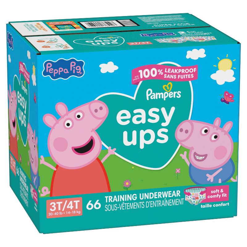 slide 13 of 14, Pampers Easy Ups Girls' Disposable Training Underwear - 3T-4T - 66ct, 66 ct