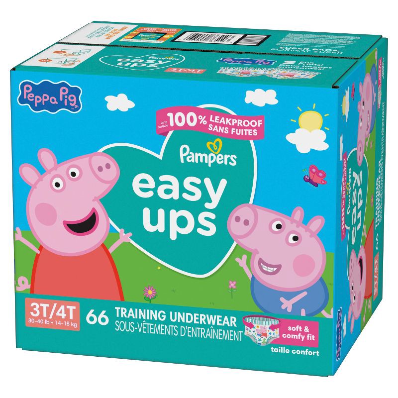 slide 14 of 14, Pampers Easy Ups Girls' Disposable Training Underwear - 3T-4T - 66ct, 66 ct