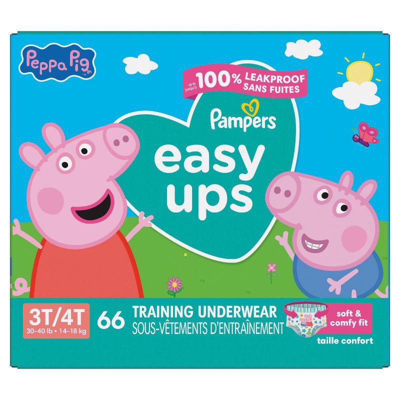 slide 11 of 14, Pampers Easy Ups Girls' Disposable Training Underwear - 3T-4T - 66ct, 66 ct