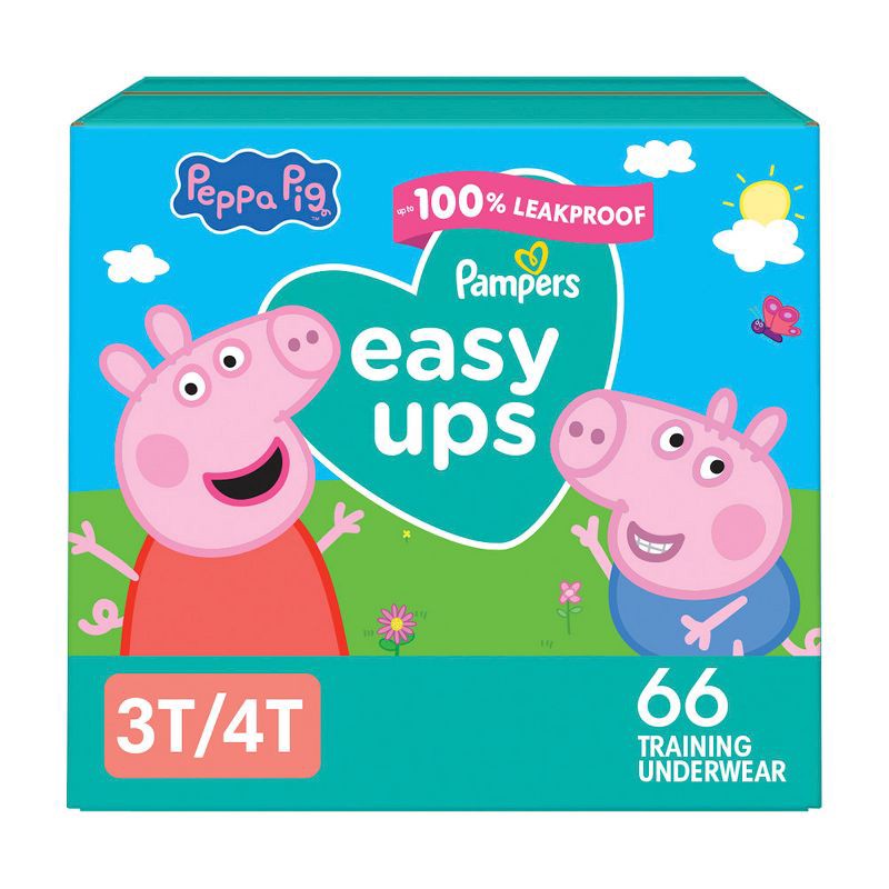 slide 1 of 14, Pampers Easy Ups Girls' Disposable Training Underwear - 3T-4T - 66ct, 66 ct