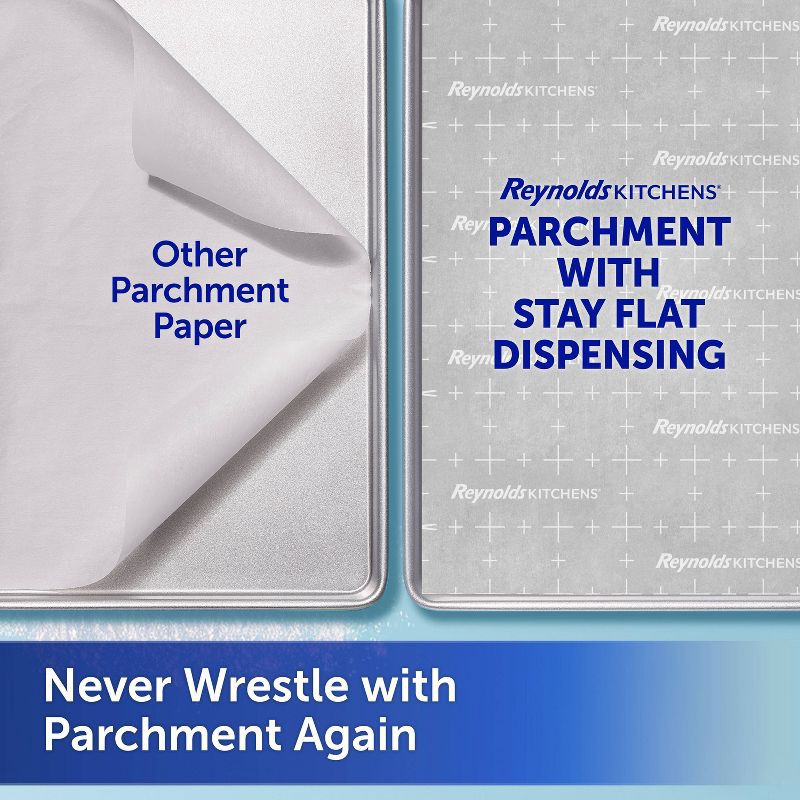 slide 5 of 8, Reynolds Kitchens Non-Stick Parchment Paper - 50 sq ft, 50 sq ft