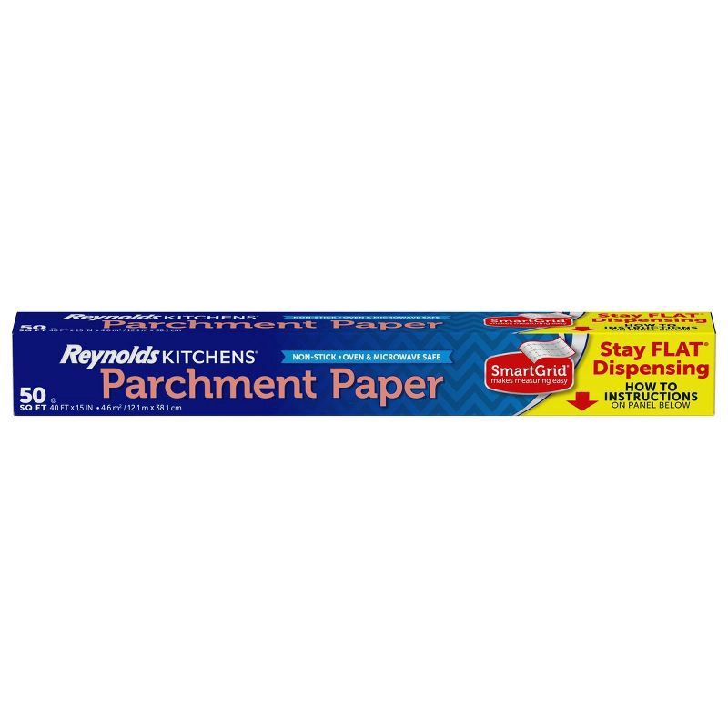 slide 1 of 8, Reynolds Kitchens Non-Stick Parchment Paper - 50 sq ft, 50 sq ft