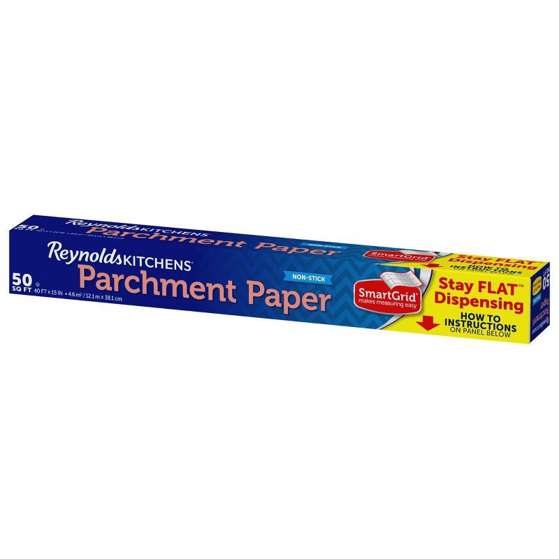 slide 8 of 8, Reynolds Kitchens Non-Stick Parchment Paper - 50 sq ft, 50 sq ft