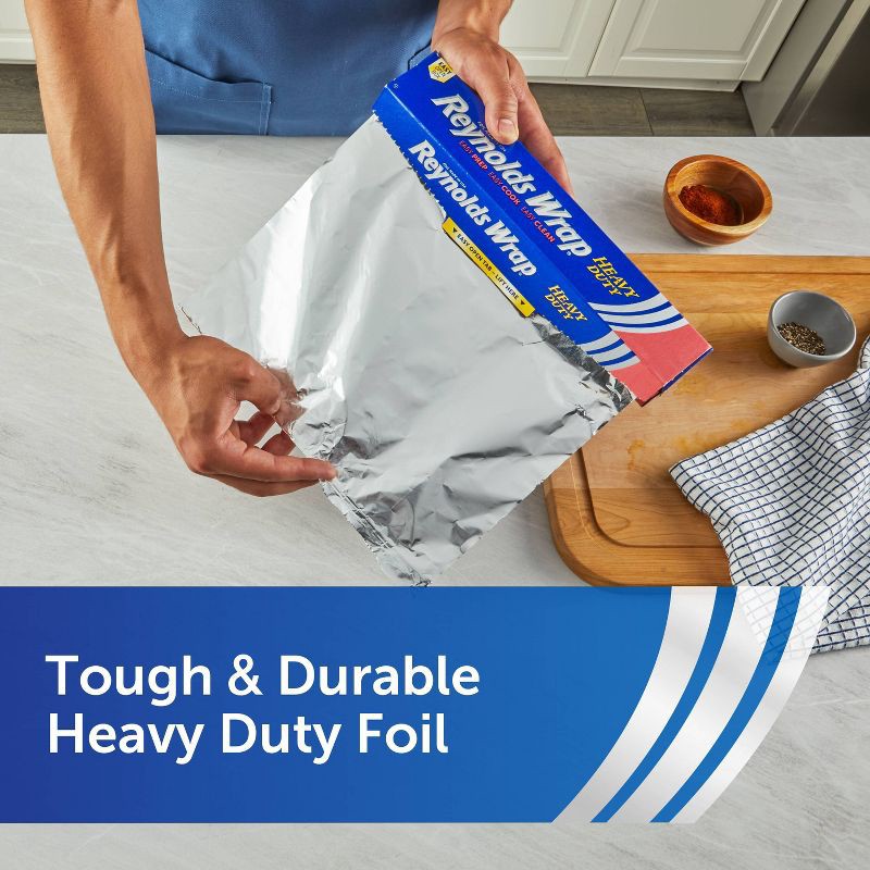 slide 4 of 8, Reynolds Wrap Heavy Duty Aluminum Foil - 50 sq ft, 50 sq ft