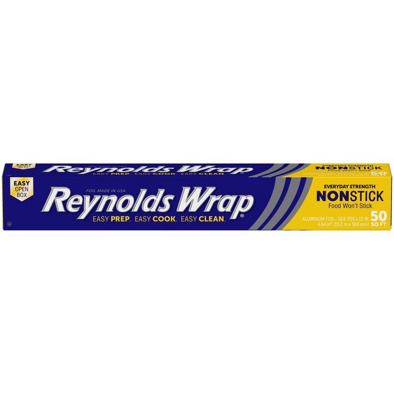 slide 1 of 7, Reynolds Wrap Non-Stick Aluminum Foil - 50 sq ft, 50 sq ft