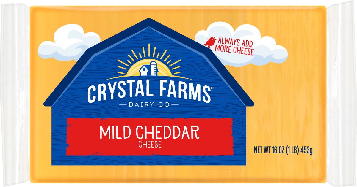 slide 4 of 6, Crystal Farms Mild Cheddar Cheese, 16 oz
