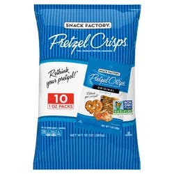 Snack Factory Original Flavored Pretzel Crisps Crackers - 10oz/10pk