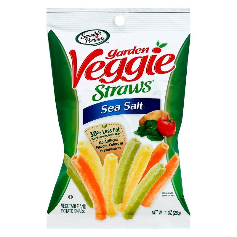 slide 3 of 3, Sensible Portions Garden Veggie Straws Sea Salt - 6ct, 6 ct