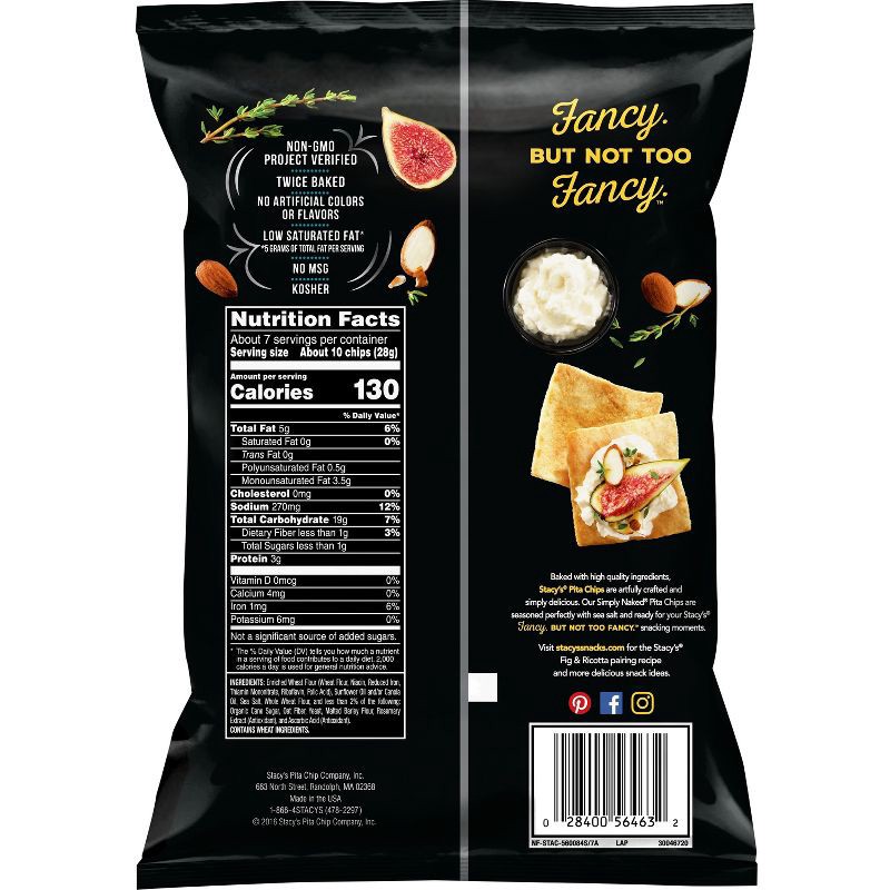 slide 2 of 4, Stacys Stacy's Simply Naked Pita Chips - 7.33oz, 7.33 oz