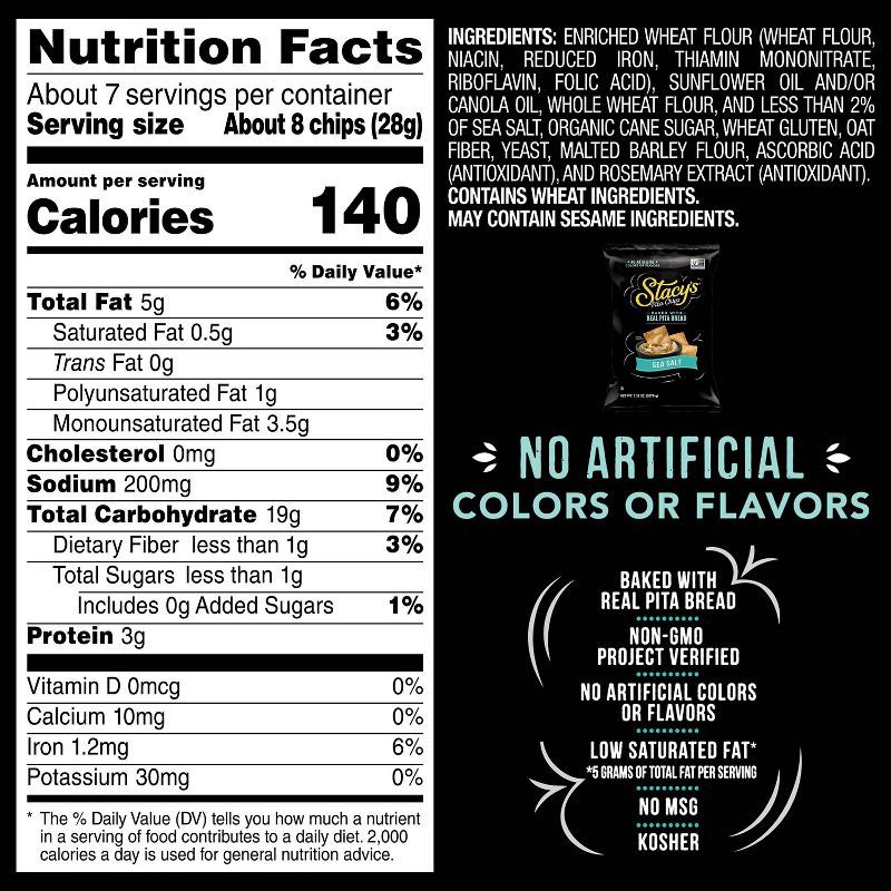 slide 3 of 8, Stacys Stacy's Simply Naked Pita Chips - 7.33oz, 7.33 oz