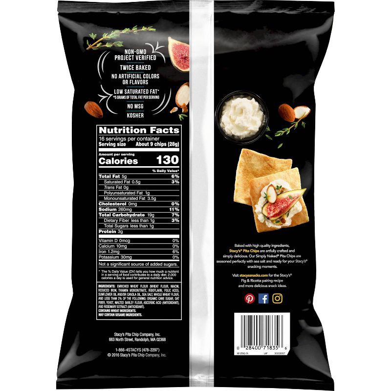 slide 2 of 4, Stacys Stacy's Simply Naked Pita Chips Sharing Size - 16oz, 16 oz