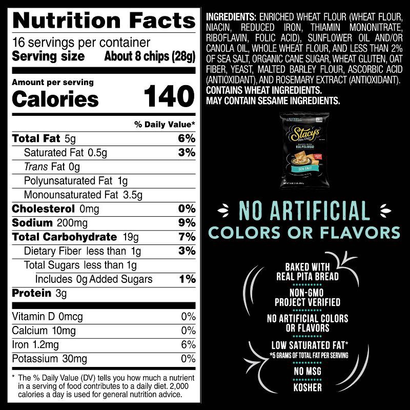 slide 3 of 8, Stacys Stacy's Simply Naked Pita Chips Sharing Size - 16oz, 16 oz