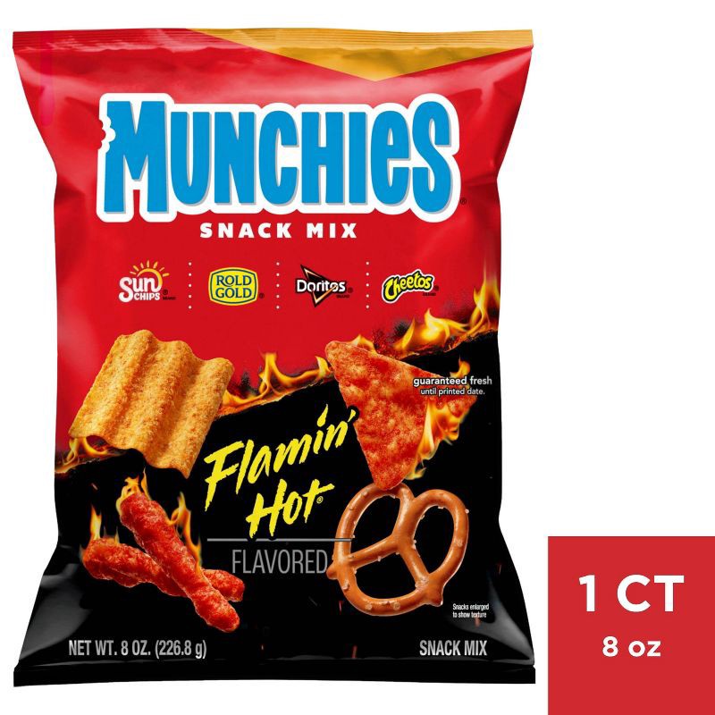 slide 1 of 3, Munchies Flamin' Hot Flavored Snack Mix - 8oz, 8 oz