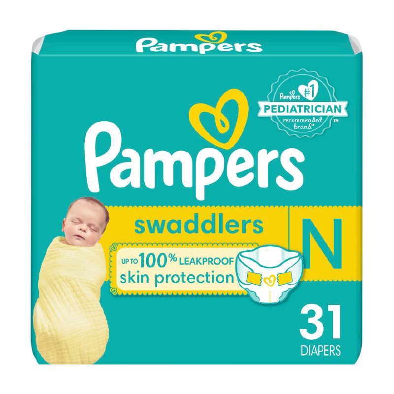 slide 1 of 15, Pampers Swaddlers Active Baby Newborn Diapers Size 0 - 31ct, 31 ct