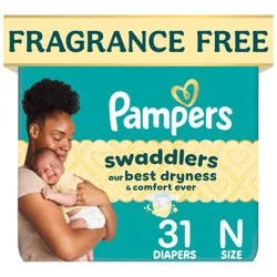 Pampers Swaddlers Sensitive Disposable Diapers - Size 0 - 31ct