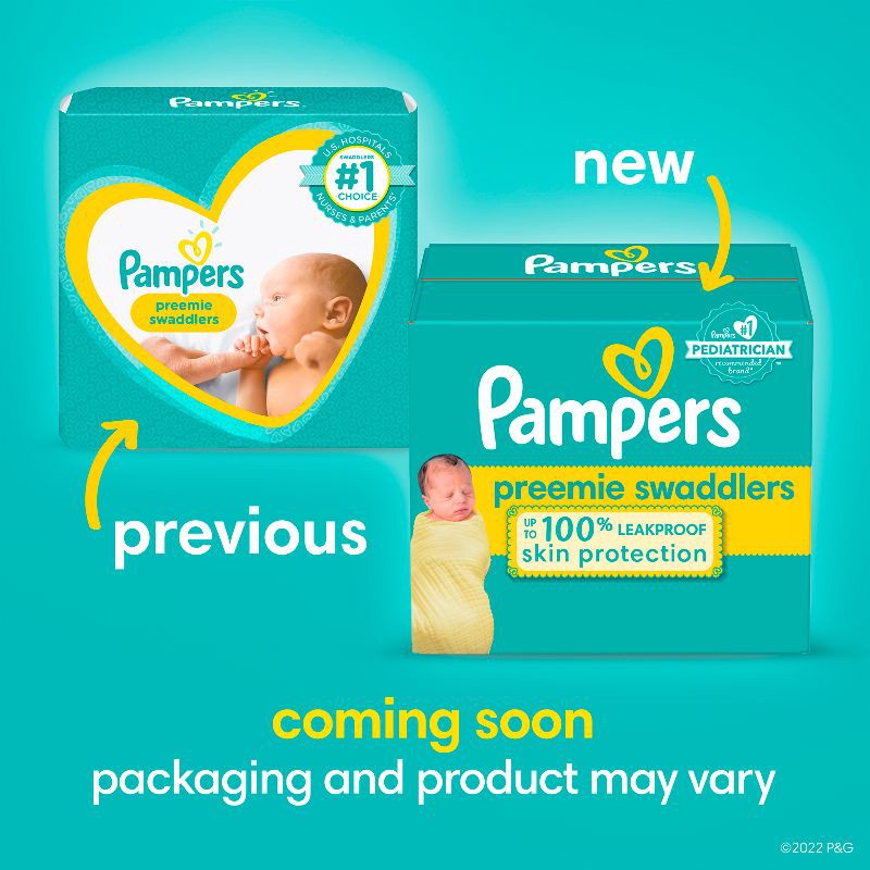slide 2 of 12, Pampers Swaddlers Active Baby Diapers Jumbo Pack - Size Preemie - 27ct, 27 ct
