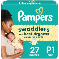 Pampers Swaddlers Sensitive Disposable Diapers - 27ct