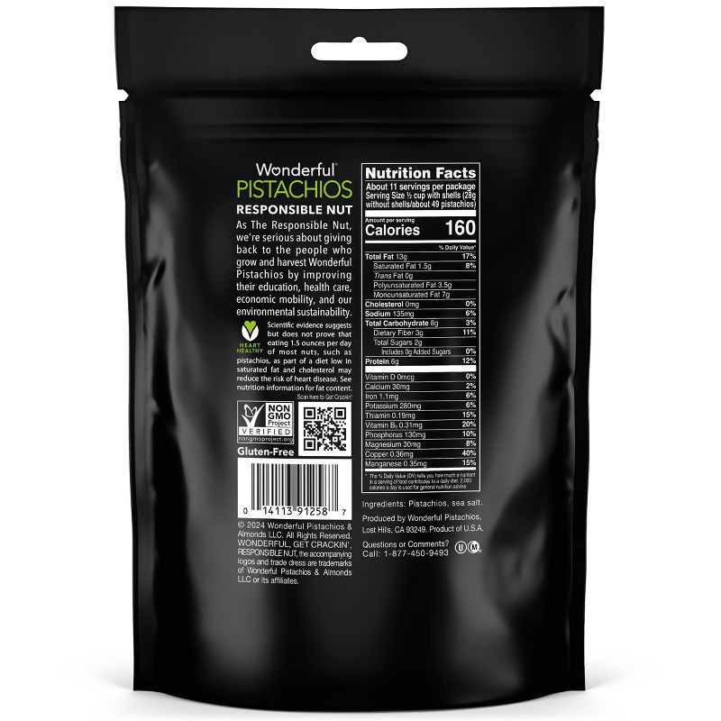 slide 6 of 10, Wonderful Pistachios Roasted & Salted - 20oz, 20 oz