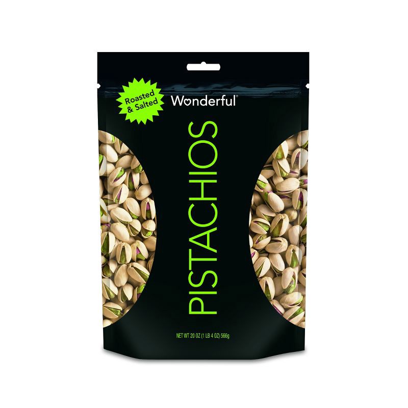 slide 1 of 3, Wonderful Pistachios Roasted & Salted - 20oz, 20 oz