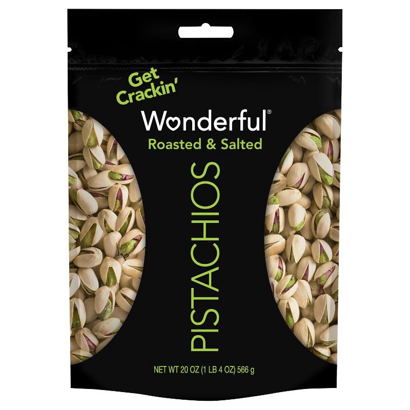 slide 1 of 10, Wonderful Pistachios Roasted & Salted - 20oz, 20 oz