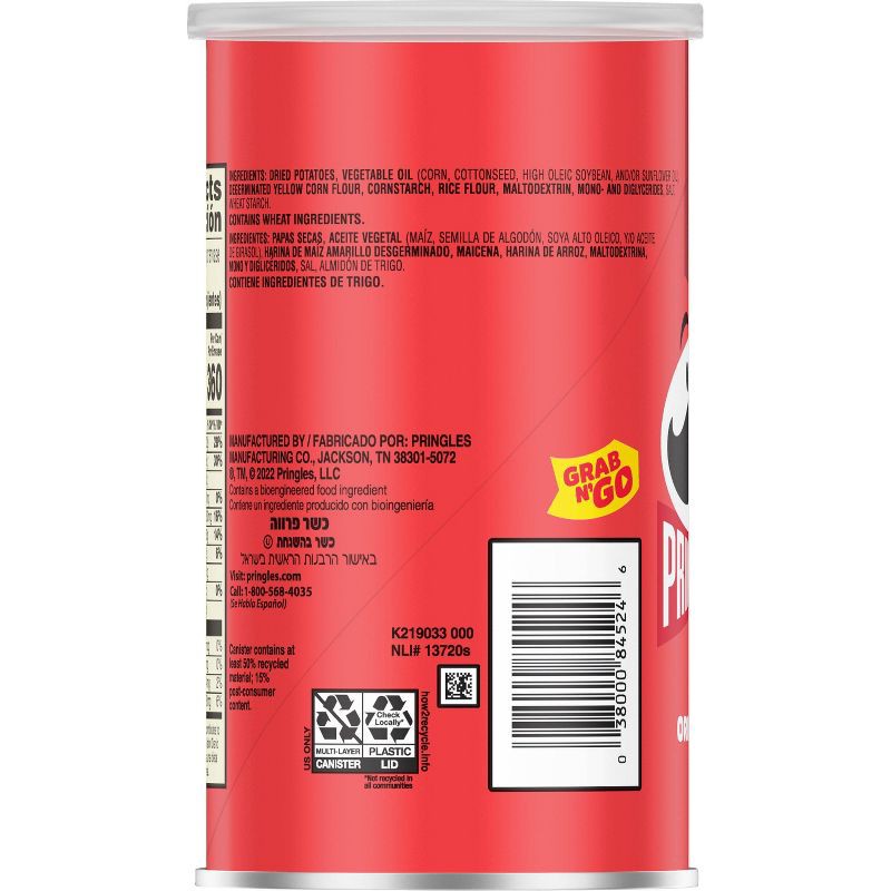 slide 8 of 9, Pringles Grab & Go Large Original Potato Crisps Chips - 2.3oz, 2.3 oz