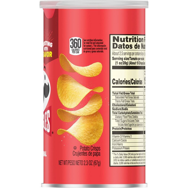 slide 9 of 9, Pringles Grab & Go Large Original Potato Crisps Chips - 2.3oz, 2.3 oz