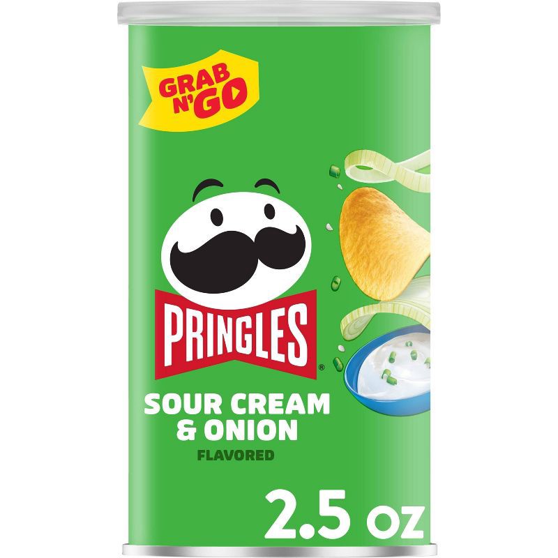 slide 1 of 6, Pringles Grab & Go Large Sour Cream & Onion Potato Crisps Chips - 2.5oz, 2.5 oz