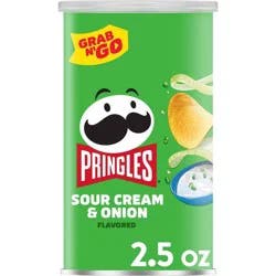 Pringles Grab & Go Large Sour Cream & Onion Potato Crisps Chips - 2.5oz