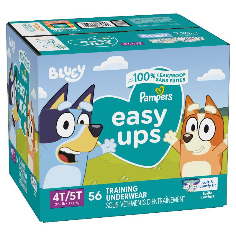 slide 13 of 15, Pampers Easy Ups Boys' Bluey Training Underwear - Size 4T-5T - 56ct, 56 ct