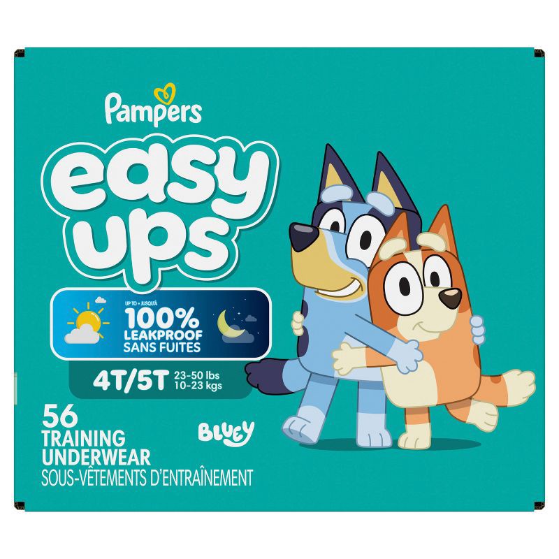 slide 14 of 16, Pampers Easy Ups Boys' Bluey Training Underwear - Size 4T-5T - 56ct, 56 ct