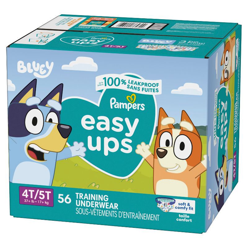 slide 10 of 10, Pampers Easy Ups Boys' Bluey Training Underwear - Size 4T-5T - 56ct, 56 ct