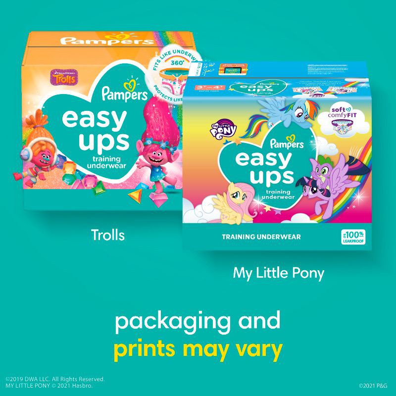 slide 2 of 9, Pampers Easy Ups Girls' My Little Pony Disposable Training Underwear - 4T-5T - 56ct, 56 ct