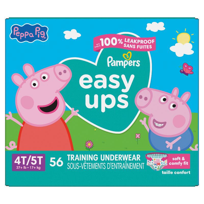 slide 12 of 15, Pampers Easy Ups Girls' Disposable Training Underwear - 4T-5T - 56ct, 56 ct