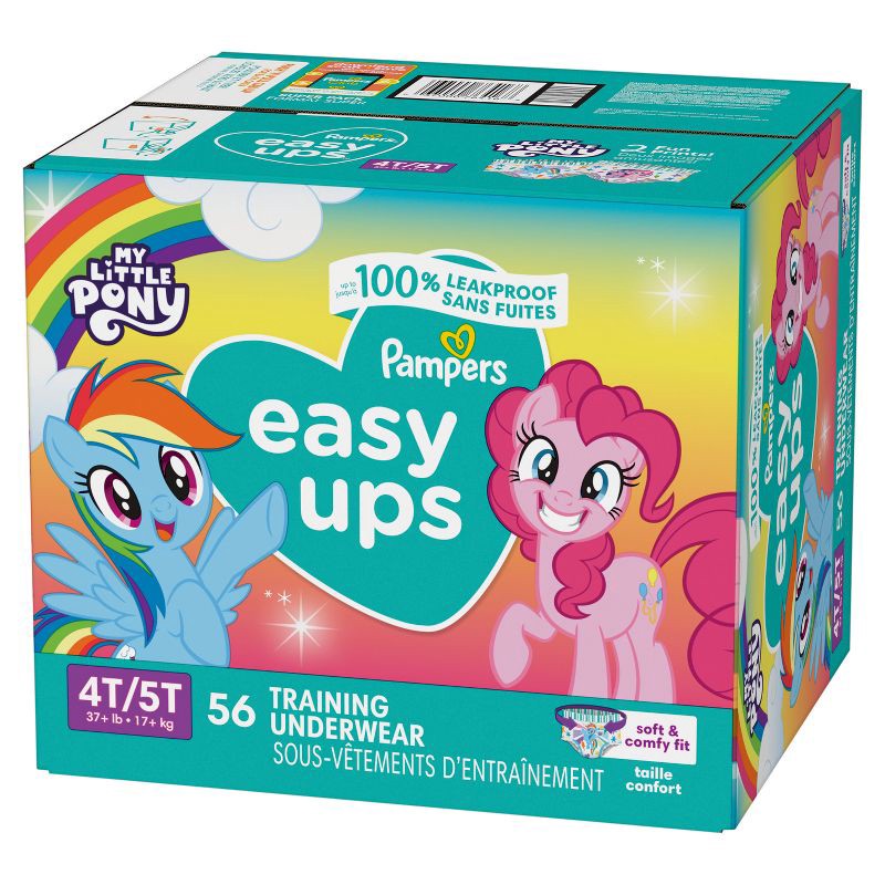 slide 12 of 16, Pampers Easy Ups Girls' My Little Pony Disposable Training Underwear - 4T-5T - 56ct, 56 ct