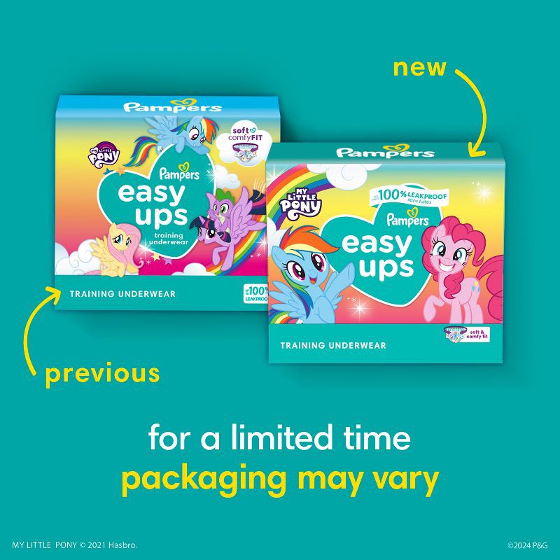 slide 13 of 16, Pampers Easy Ups Girls' My Little Pony Disposable Training Underwear - 4T-5T - 56ct, 56 ct