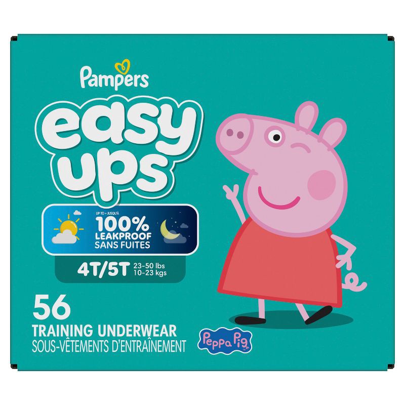 slide 14 of 16, Pampers Easy Ups Girls' Disposable Training Underwear - 4T-5T - 56ct, 56 ct