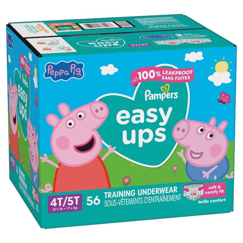 slide 14 of 15, Pampers Easy Ups Girls' Disposable Training Underwear - 4T-5T - 56ct, 56 ct
