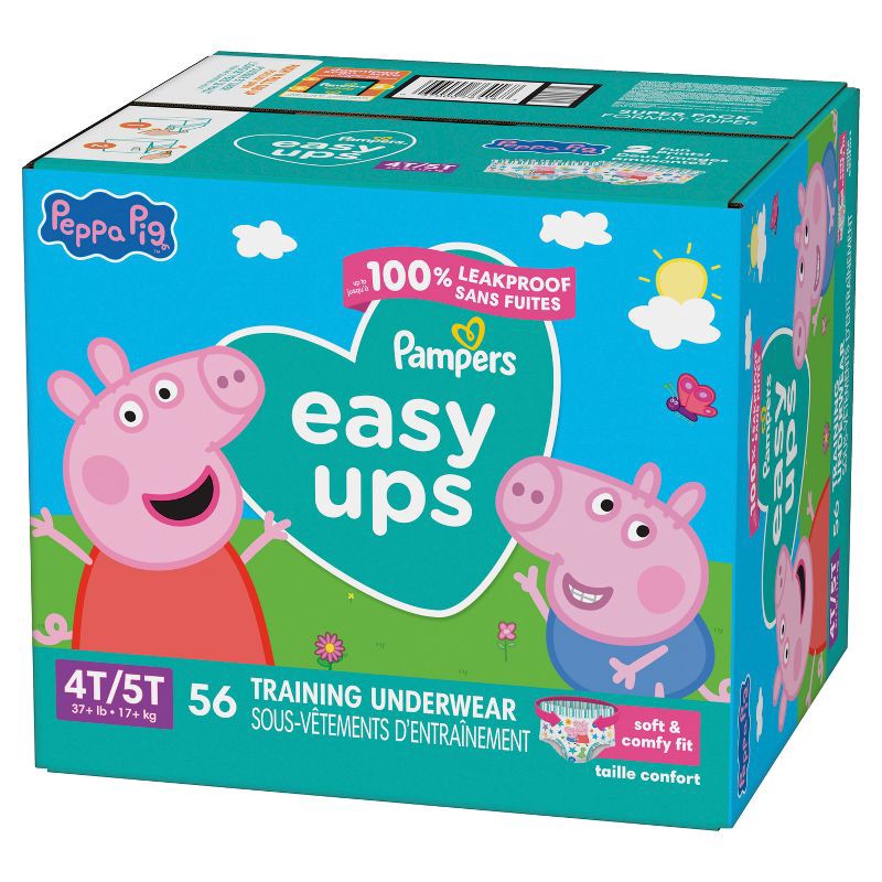 slide 15 of 15, Pampers Easy Ups Girls' Disposable Training Underwear - 4T-5T - 56ct, 56 ct