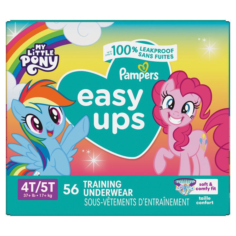 slide 15 of 16, Pampers Easy Ups Girls' My Little Pony Disposable Training Underwear - 4T-5T - 56ct, 56 ct