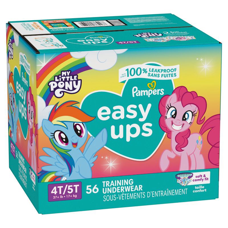 slide 11 of 16, Pampers Easy Ups Girls' My Little Pony Disposable Training Underwear - 4T-5T - 56ct, 56 ct