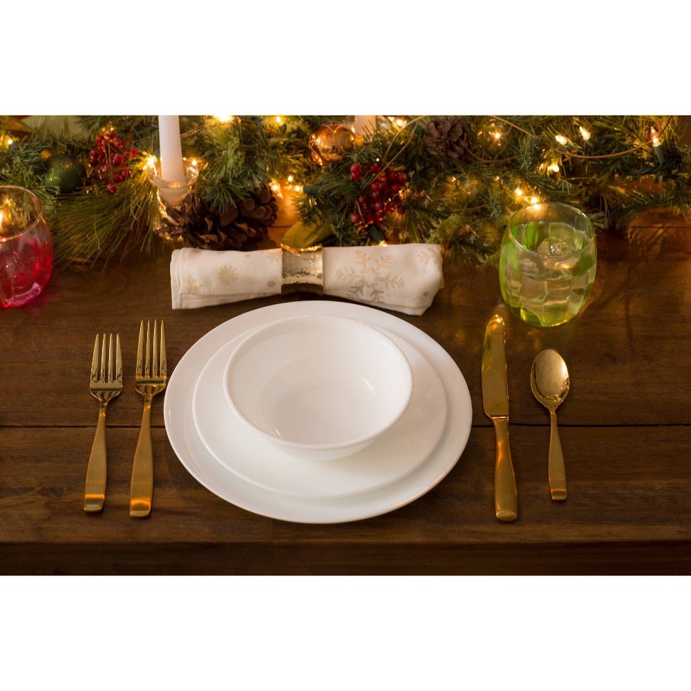 slide 4 of 4, Corelle Vitrelle Livingware Dinnerware Set Frost White, 20 ct