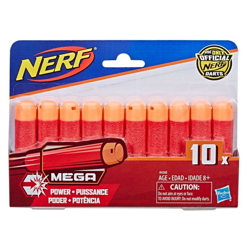 slide 1 of 3, NERF N-Strike Mega Dart Refill Pack - 10ct, 10 ct