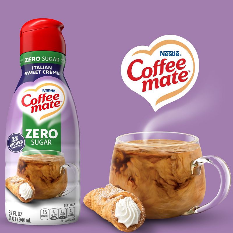 slide 2 of 13, Coffee mate Zero Sugar Italian Sweet Crème Coffee Creamer - 32 fl oz, 32 fl oz