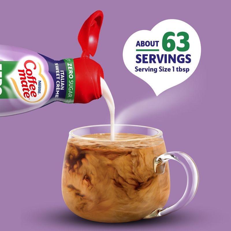 slide 4 of 13, Coffee mate Zero Sugar Italian Sweet Crème Coffee Creamer - 32 fl oz, 32 fl oz