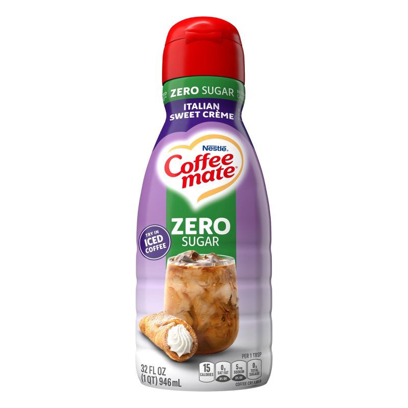 slide 9 of 13, Coffee mate Zero Sugar Italian Sweet Crème Coffee Creamer - 32 fl oz, 32 fl oz