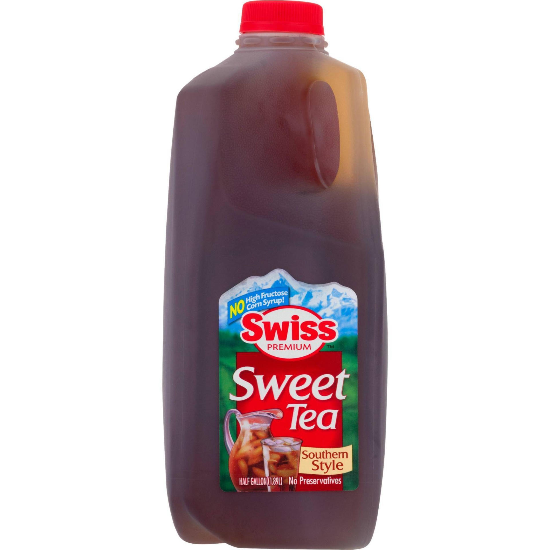 slide 1 of 5, Swiss Premium Swiss Sweetened Raspberry Iced Tea, 0.5 gal