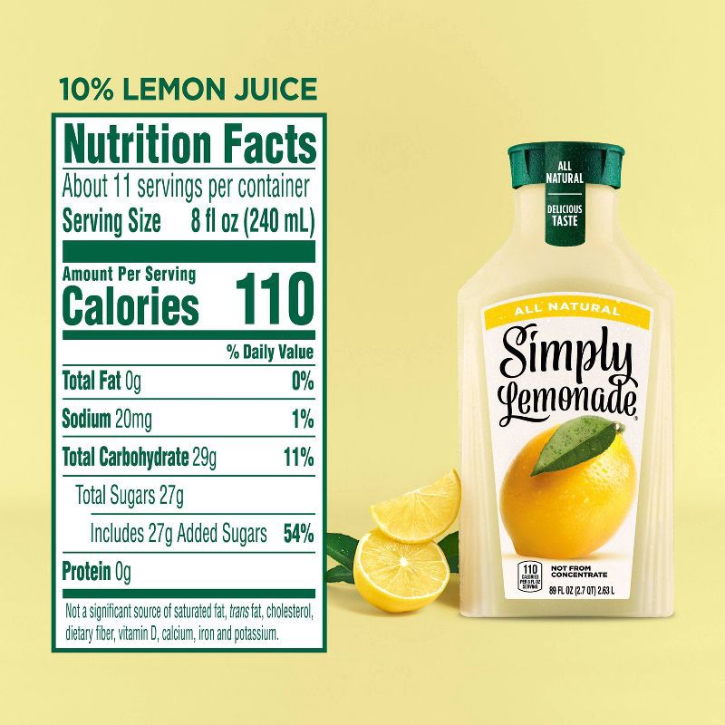 slide 6 of 8, Simply Beverages Simply Lemonade - 89 fl oz, 89 fl oz